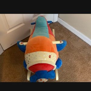 rocket plane and train